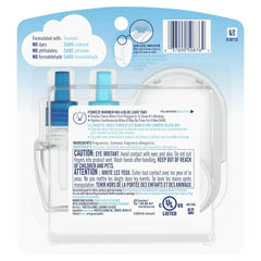 Febreze Plug In Air Freshener, Odor-Fighting Scented Oil Starter Kit, Ocean Scent, Warmer + 1 Refill