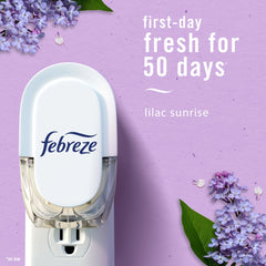 Febreze Plug In Air Freshener Scented Oil Refill Lilac Sunrise, 3 Count
