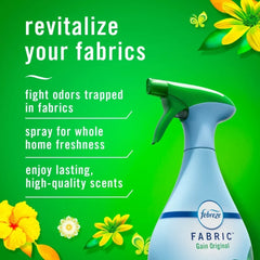 Febreze Fabric Spray Air Freshener Odor-Fighting Fabric Refresher Gain Original Scent 23.6 fl oz - 3 count