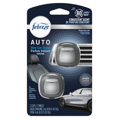 Febreze AUTO Air Freshener Vent Clip New Car Scent, .06 oz Car Vent Clip, 2 Count