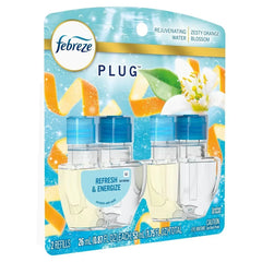 Febreze Plug Dual Refill Air Freshener Refresh Energize - 2ct