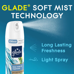 Glade® Soft Mist Air Freshener Room Spray, Sea Mist & Cypress, 7.3oz., 1 Count