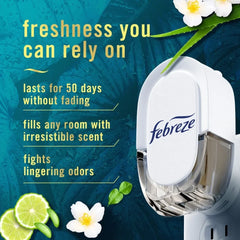 Febreze Plug Odor-Fighting Scented Oil Air Freshener Dual Refill Rainforest - 1.75 fl oz