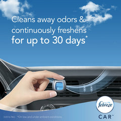 Febreze Car Air Freshener Vent Clips, Platinum Ice, 2 count