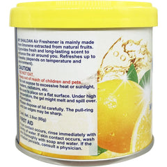 80g Yellow Limonene Gel Can Room / Car Air Freshener with Lemon Scent