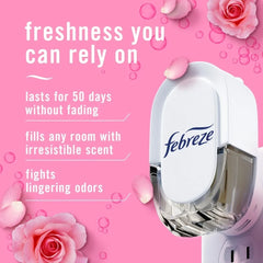 Febreze Plug In Air Freshener Odor-Fighting Scented Oil Refill Romance & Desire Scent 2 ct - 5 Pack