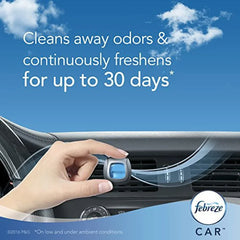 Febreze Car Air Fresheners, Linen & Sky, Odor Eliminator for Strong Odors Car Vent Clips (2 Count)