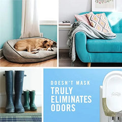 Febreze Plug In Air Fresheners, Downy April Fresh Scent, Odor Eliminator for Strong Odors, 1 Warmer + 2 Oil Refills