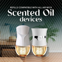 Air Wick Vibrant Plug-In Scented Oil Air Freshener Warmer Refills, Island Coconut and Warm Sands, 2 Count