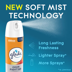 Glade Odor Fighting Soft Mist Air Freshener Room Spray, Hawaiian Breeze, 16.0oz, 2pk