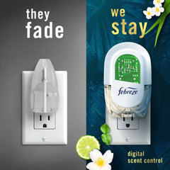Febreze Plug Odor-Fighting Scented Oil Air Freshener Dual Refill Rainforest - 1.75 fl oz