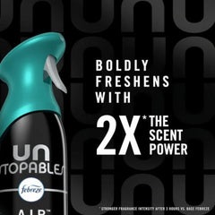 2X - Febreze Air Mist Air Freshener Spray, Aerosol Can, Unstopable Fresh Scent, 8.8oz, 1 ct
