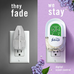 Febreze Plug In Air Freshener, Odor-Fighting Oil Refill, Southern Lilac Mornings, (4 Pack of 2 Refills)