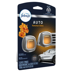 Febreze Car Odor-Eliminating Air Freshener, Hawaiian Aloha, 2 Ct