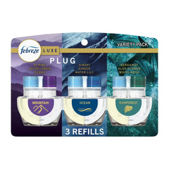 (2 Pack of 3 Refill) Febreze Plug In Air Freshener, Odor-Fighting Scented Oil Refill, Elemental Mix, 3 Refill