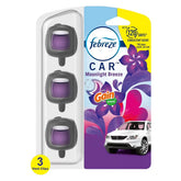 2X - Febreze Car Air Freshener Vent Clip - Gain Moonlight Breeze Scent - 0.20 fl oz/3pk