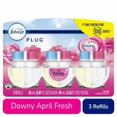 2X-Febreze Fade Defy Plug Downy April Fresh Scent Air Freshener Refill - 3 ct