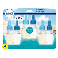 2X - Febreze Odor-Fighting Fade Defy Plug Air Freshener Refill - Bora Bora - 0.87 fl oz/3pk