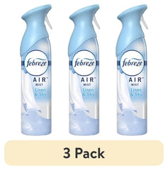 (3 pack) Febreze Air Freshener Spray, Odor-Fighting Room Spray, Linen & Sky, 8.8oz