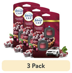 Febreze Car Air Freshener, Odor-Fighting Auto Car Vent Clip, Cranberry Crumble, 2 Count