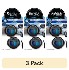 Refresh Your Car! Mini Diffuser Air Freshener (New Car/Cool Breeze Scent, 2 Pack)