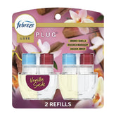 ( 4 Pack ) Febreze Plug In Air Freshener, Odor-Fighting Scented Oil Refill, Vanilla Suede Scent, 2 Refill
