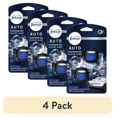 Febreze AUTO Car Air Freshener, Odor-Fighting Car Vent Clip, Platinum Ice, 2 Count