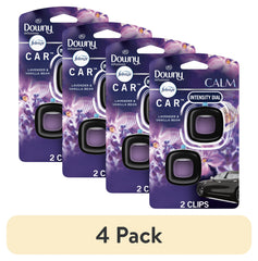 (4 pack) Febreze Odor Eliminating Car Air Freshener, Lavender & Vanilla Bean, 0.7 fl oz, 2 Count