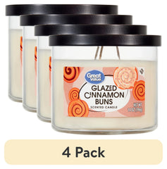 Great Value Glazed Cinnamon Buns Scented Candle, 14 oz
