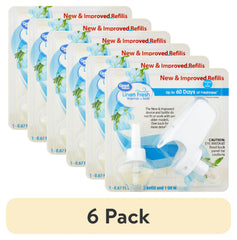 (6 pack) Great Value Scented Oil Warmer Air Freshener & Linen Fresh Starter Kit