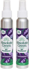 Absolute Green Air Freshener Room Spray, Covers Odors, Lavender Scent, (2 Count) 4oz