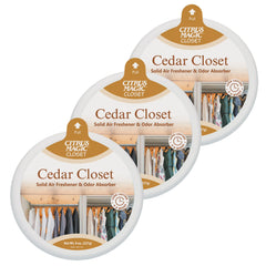 Citrus Magic For Closets Solid Air Freshener, Citrus Burst, 8-Ounce, Pack of 3