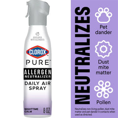 Clorox PURE Allergen Neutralizer Daily Air Spray, Clean Breeze, 8 Ounces
