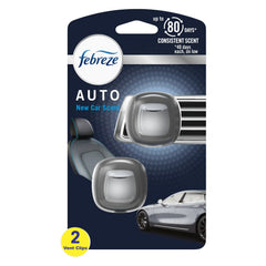 Febreze AUTO Air Freshener Vent Clip New Car Scent, .06 oz Car Vent Clip, 2 Count