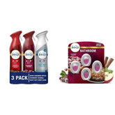 Febreze Air Effects Odor-Fighting Air Freshener Spray + Plug In Alternative, Apple Cider, Cranberry Tart, Heavy Duty Crisp Clean & Baked Cinnamon Apples & Cranberry Crumble Scent, 8.8 oz 3-Pack + 4 c