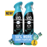Febreze Air Mist Air Freshener Spray, Unstopables Fresh, 8.1oz, 2 Count
