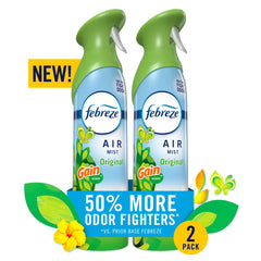 Febreze Air Mist Air Freshener Spray, Linen & Sky Scent, 8.1oz, 2 Count