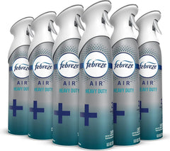 Febreze Air Freshener Heavy Duty Spray, Odor Fighter, Crisp Clean, 8.8 oz (Pack of 6)