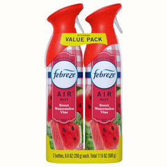 Febreze Air Freshener Spray Sweet Watermelon Vine Scent 8.8Oz 2 Pack Odor Eliminator Spray Room Home