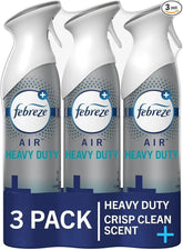 Febreze Air Freshener Spray, Heavy Duty Crisp Clean Scent, Odor Eliminator For Strong Odors, 8.8 Oz (Pack Of 3)
