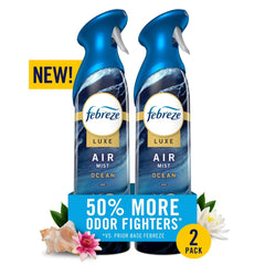 Febreze Air Mist Luxe Air Freshener Spray, Ocean Scent, 8.1oz, 2 Count