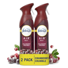 Febreze Air Mist, Odor-Fighting Air Freshener, Pumpkin Roll, 8.8 oz. Aerosol, Pack of 2