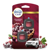 Febreze Car Air Freshener, Odor-Fighting Auto Car Vent Clip, Cranberry Crumble, 2 Count