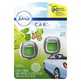 Febreze Car Air Fresheners, Gain Original Scent, Odor Fighter For Strong Odors Car Vent Clips (2 Count) Packaging May Vary