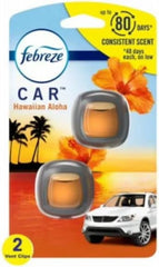 Febreze Car Hawaiian Aloha Car Vent Clip, 2 Ea, 3 Pack