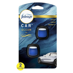Febreze Car Ocean Scent Air Freshener Vent Clip, .07 oz. Car Vent Clip, (4 Pack of 2)