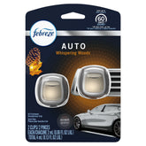 Febreze Car Odor-Eliminating Air Freshener, Whispering Woods, 2 ct