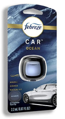 Febreze Car Vent Clip Air Freshener, Odor Eliminator for Strong Odors, Up to 30 Days Freshness, Ocean C42