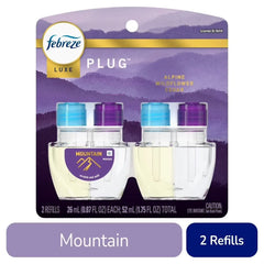 Febreze Fade Defy PLUG Air Freshener & Odor Fighter Mountain Oil Refill 2 ct - Pack of 1