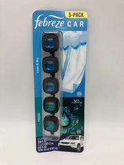 Febreze Air Freshener Car Vent Clips Assortment, 5 Count (Linen & Sky + Fresh)